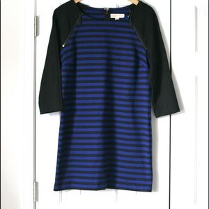 MICHAEL KORS Blue and Black Striped Dress Size 12